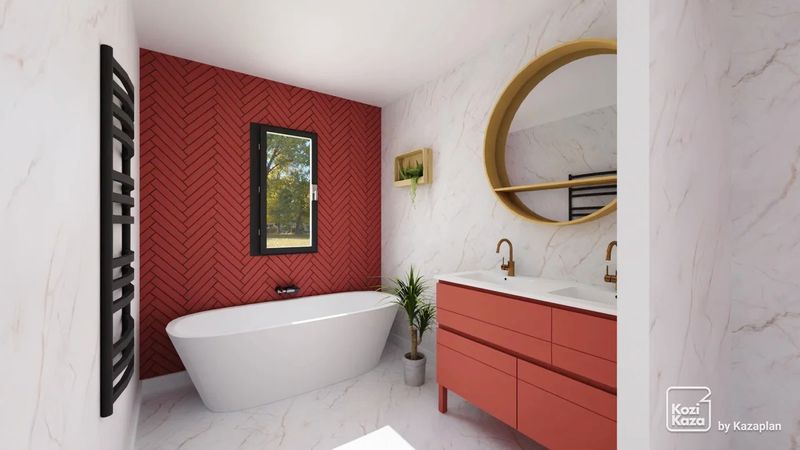 Trendy 3D bathroom idea